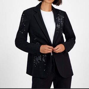 Vintage Emily Embellished One-Button Blazer
Size: 8 (Medium)